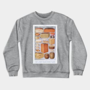 Vintage Cheese Board Chart Crewneck Sweatshirt